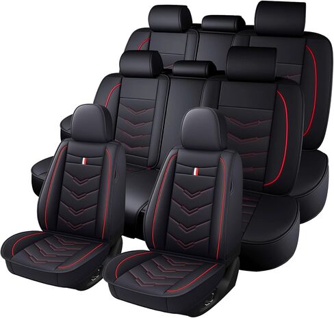 Car Seat Cover 7 Seats for Infiniti QX60 2014-2025, Durable Wear Resistant Waterproof Vehicle Cushion Cover, Breathable No Odor Premium Leather Vehicle Seat Covers.(Luxury,Black) in Saudi Arabia