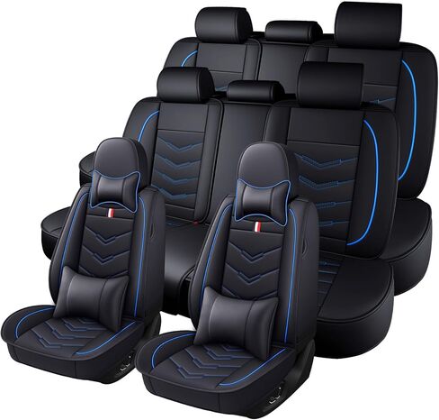 Car Seat Cover 7 Seats for Infiniti QX60 2014-2025, Durable Wear Resistant Waterproof Vehicle Cushion Cover, Breathable No Odor Premium Leather Vehicle Seat Covers.(Luxury,Black) in Saudi Arabia