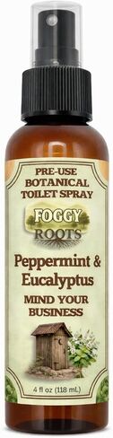 Pre-Use Toilet Spray Peppermint & Eucalyptus Essential Oils – 4 fl oz Over 200 Uses – Botanical Toilet Mist – Toilet Bowl Odor Barrier Spray – Bathroom Odor Control – Mind Your Business in Saudi Arabia