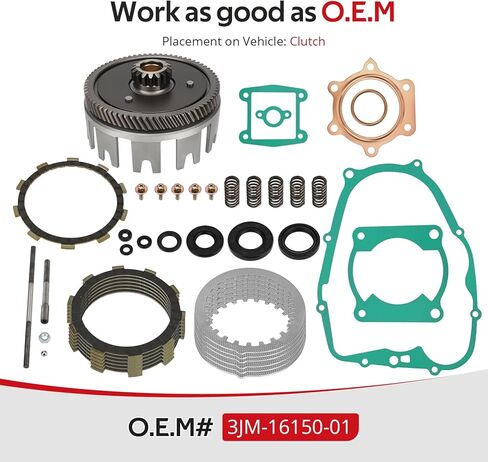 JAVIK Clutch Kit & Outer Clutch Basket With Gear For Yamaha Blaster 200 YFS200 1988-2006 O.E.M# 3JM-16150-01 in Saudi Arabia