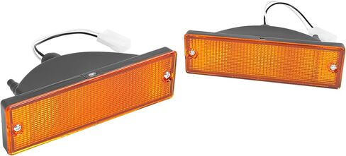 Turn Signal Light Compatible with 88-94 Nissan D21 & 88-95 Pathfinder & 95-97 Nissan Pickup Halogen Left & Right Side Amber Lens Replacement for NI2520108 NI2521108 in Kuwait