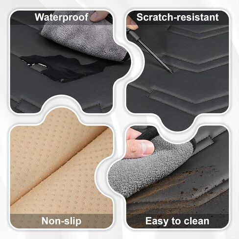 Car Seat Covers 7 Seats for Chevy Suburban 2000-2026,Premium Nappa Leather Waterproof Durable Seat Covers,Compatible Airbag Easy Install Clean Full Sets(Standard,Black) in Saudi Arabia