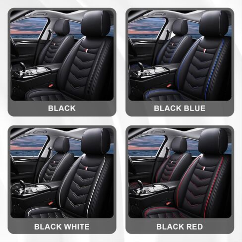 Car Seat Covers 7 Seats for Chevy Suburban 2000-2026,Premium Nappa Leather Waterproof Durable Seat Covers,Compatible Airbag Easy Install Clean Full Sets(Standard,Black) in Saudi Arabia