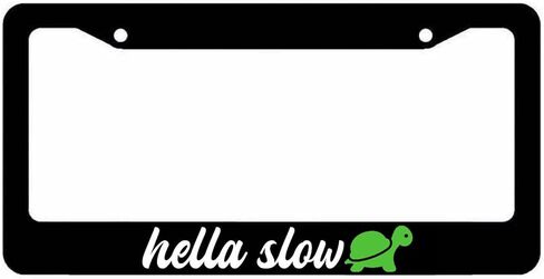 إطار لوحة ترخيص Hella Slow منخفض JDM مضحك منخفض بطيء مع سلحفاة خضراء in Saudi Arabia