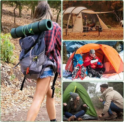 حبال بنجي صغيرة مع خطافات، 80 قطعة من حبل بنجي مطاطي صغير مقاس 10 بوصة قابل للتعديل وأشرطة بنجي مرنة شديدة التحمل للتخييم في الهواء الطلق، والخيام، والأقمشة، والدراجات، وRV، ورفوف سقف الأمتعة، والبضائع in Kuwait