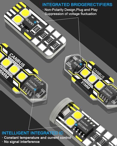 AENVTOL 14 Pieces Interior LED Light Kit + Back Up Bulb Reverse Lights Replacement for Toyota Camry 2007-2023 White LED Backup Light + Interior Bulb Package, Install Tool in Kuwait