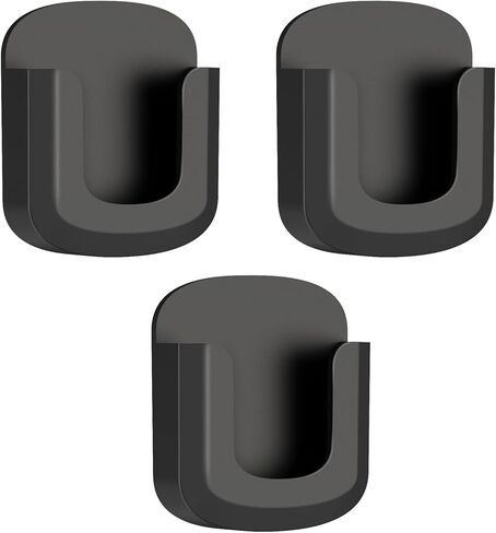 Adhesive Ring Camera Mount, 3 Pack No Drill No Screws Wall Mount Bracket for Ring Indoor Cam (2nd Gen and 1st Gen), Strong Tape, Undamaged, Easy to Install (Black, Camera not Included) in Kuwait