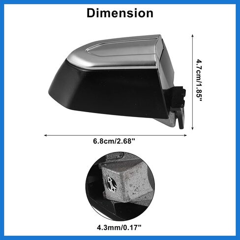 غطاء غطاء أسطوانة قفل الباب الأمامي الأيسر مناسب لكاديلاك CTS - عبوة من 1 ملحقات سيارة سوداء in Kuwait