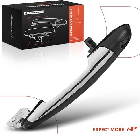 A-Premium Front Left Driver Side Exterior Door Handle Compatible with Kia Amanti 2004-2009, Primed Black with Chrome Insert, Replace# 82650-3F001 in Saudi Arabia