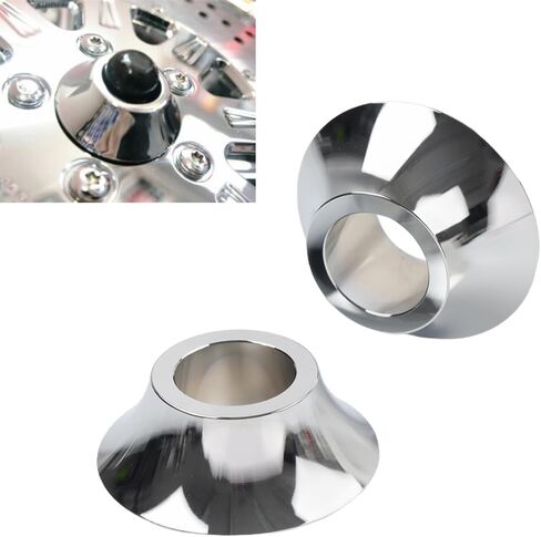 فواصل عجلة بغطاء مدبب للمحور الأمامي 25 مم من Bacar من الكروم والألومنيوم لـ Harley Electra/Road/Street Glide، Ultra Classic، لـ Road King 2008-2023 in Kuwait