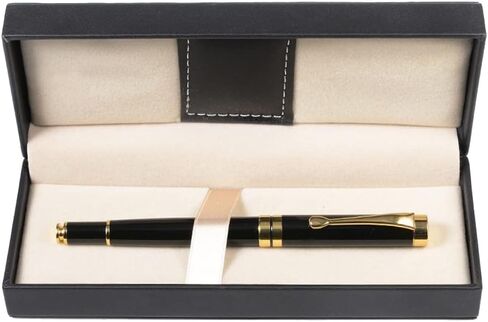 1 black pen gift box, PU leather long pen gift box, used for gift packaging, office and school supplies in Kuwait