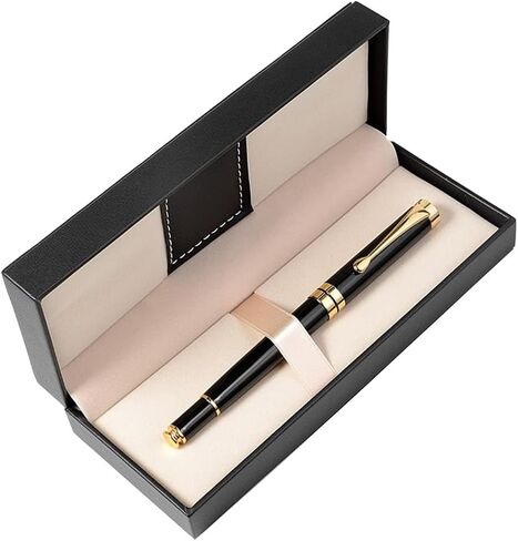 1 black pen gift box, PU leather long pen gift box, used for gift packaging, office and school supplies in Kuwait