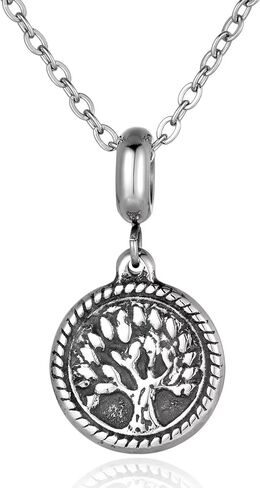 Celtic Knot Tree of Life Family Tree Circle Pendant Necklace Mens Womens Vintage Steel 24 In Chain in Saudi Arabia