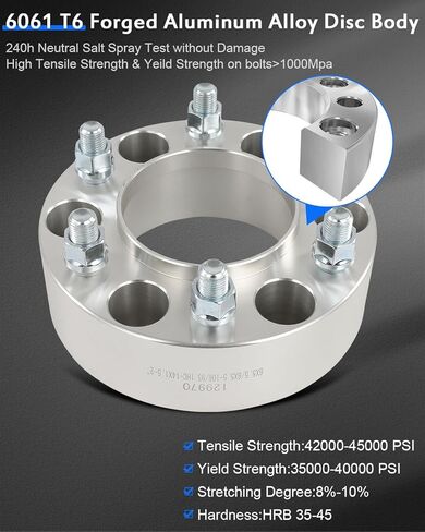 ECCPP 6x5.5 to 6x5.5 hubcentric Wheel Spacers 2 inch 6 lug Fit for FJ Cruiser 2007-2014| for 4Runner 1996-2009| for Sequoia 2001-2007 Centric Bore 106mm Hub/ 95.1mm Wheel Bore-4PCS in Saudi Arabia