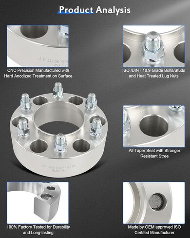ECCPP 6x5.5 to 6x5.5 hubcentric Wheel Spacers 2 inch 6 lug Fit for FJ Cruiser 2007-2014| for 4Runner 1996-2009| for Sequoia 2001-2007 Centric Bore 106mm Hub/ 95.1mm Wheel Bore-4PCS in Saudi Arabia