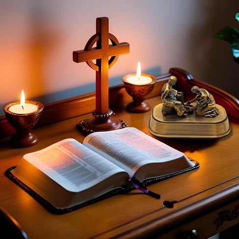 Copper Jesus Washing Disciple's Feet Statue - Religious Little Jesus Figures & Christian Home Decor - Spiritual Table Centerpiece - Meaningful Biblical Present (Small 3") in Kuwait