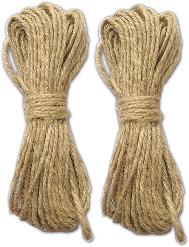 LWR CRAFTS Jute Rope 2mm 45ft Per Pack (Pack of 2) (Natural) in Kuwait
