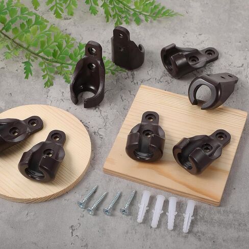 8PCS Bungee Ball Cords Receivers Brackets, Brown Universal Bungee Kit Parts Replacement Mounting Brackets for Exterior Outdoor/Indoor Sun Shades, Room Roller Sun Shade in Kuwait