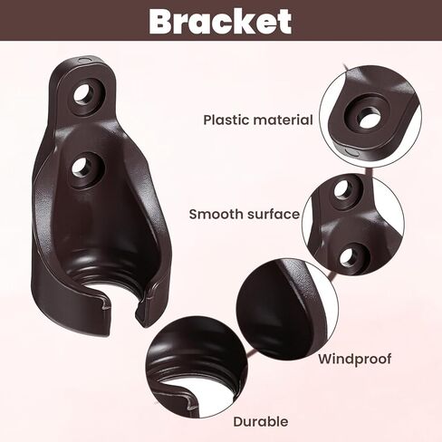 8PCS Bungee Ball Cords Receivers Brackets, Brown Universal Bungee Kit Parts Replacement Mounting Brackets for Exterior Outdoor/Indoor Sun Shades, Room Roller Sun Shade in Kuwait