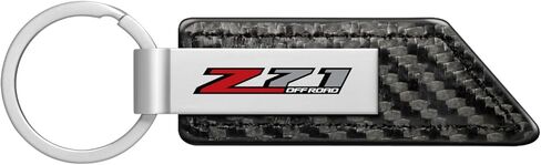 iPick Image for Chevrolet Z71 Carbon Fiber Texture PU Leather Key Chain Keychain, Official Licensed in Saudi Arabia