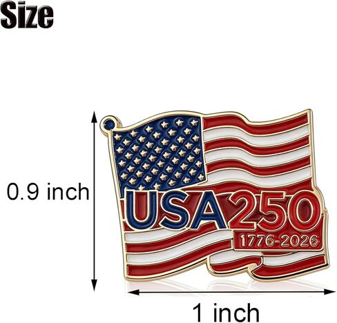2 قطعة 250 سنة أمريكا العلم الذكرى السنوية دبابيس للرجال النساء، 250th الذكرى التلبيب المينا دبوس باتريوت عيد الاستقلال هدية مجوهرات in Kuwait