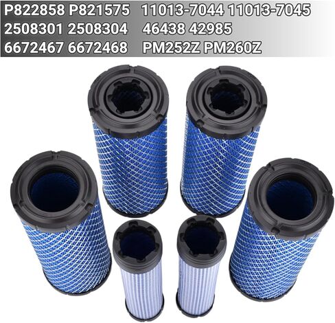 (BLUE) P822858 P821575 11013-7044 11013-7045 Air Filter Set Compatible with Donaldson FPG05 Replaces 2508301 2508304 46438 42985 6672467 6672468 PM252Z PM260Z (4pcs) in Kuwait