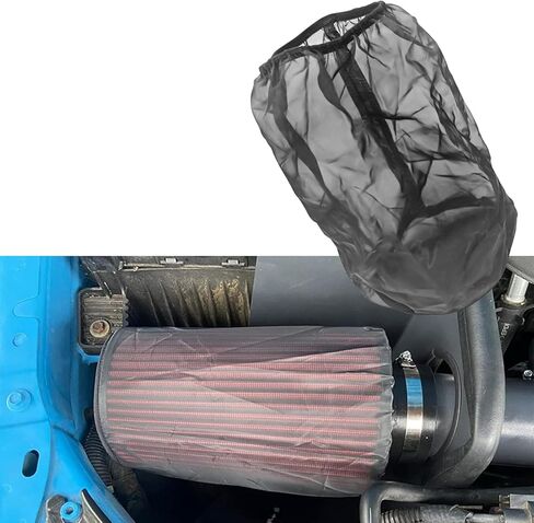 Cold Air Intake Filter Cover, Thickened Dust-proof Water-proof Motorcycle Universal Air Intake Cover Filter Sock Compatible with Harley Davidson Touring, for High Flow Cone Air Filter (L) in Kuwait