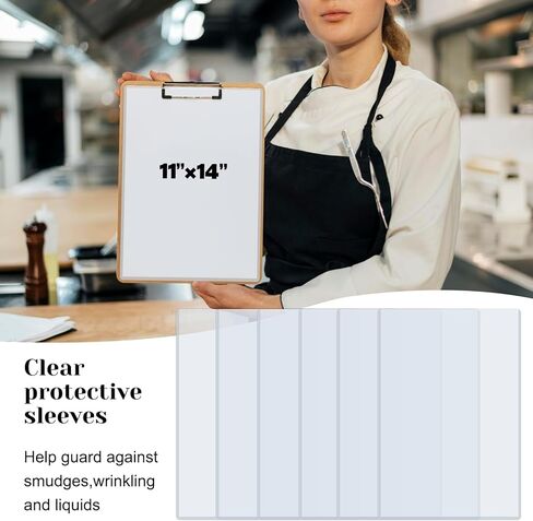 Rainmae 12 Pack 11" x 14" Artwork Protectors, Rigid Print Protectors, Clear Waterproof Hard Plastic Page Sheet Protectors, Art Storage Photo Plastic Sleeves Document Holder Birth Certificate Protector in Saudi Arabia