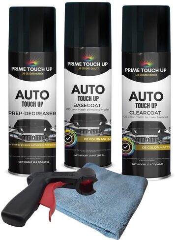 Compatible With BMW Alaska Blue (367) - Factory Matched Ultra Premium Basecoat Clearcoat Aerosol Master Kit - Touch Up Paint Kit in Kuwait