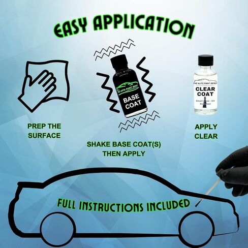 Auto Paint Depot Touch Up Paint for Mercedes-Benz Black 040- C Series,CLK Coupe,E Series,M Series,ML Class,S Series,SL Series,SLK Series- One Ounce with Clear Coat in Kuwait