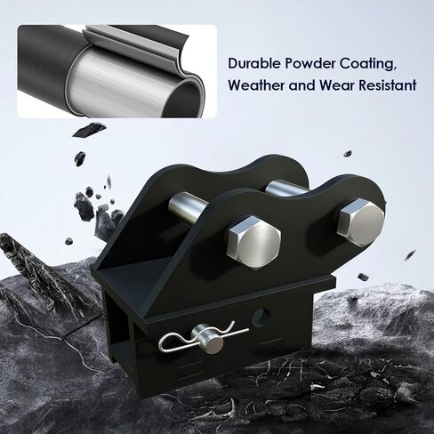 Mini Excavator Trailer Hitch Receiver Attachment with Standard 2-Inch Receiver, fits 0.8–2t Mini Excavators, 5000 Lbs Tongue & 20000 Lbs Trailer Capacity, Easy to Install, Includes Pin in Kuwait