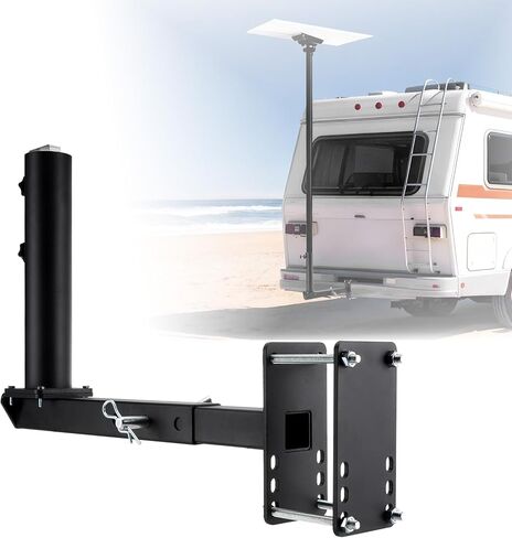 Heavy Duty RV Flag Pole Mount, Full Stainless Steel 3 in 1 Frame/Hitch/Bumper Flag Pole Holder for Trailer RV Camper, Fit for Poles Up to 2.50 Inches OD in Kuwait