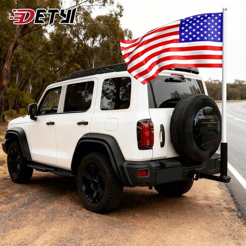 Heavy Duty RV Flag Pole Mount, Full Stainless Steel 3 in 1 Frame/Hitch/Bumper Flag Pole Holder for Trailer RV Camper, Fit for Poles Up to 2.50 Inches OD in Kuwait