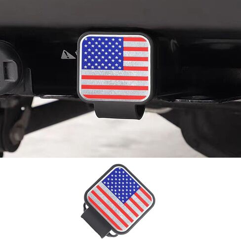 USA American Flag Trailer Hitch Cover for 2 Inch Receivers - Protects Tow Hitch Covers from Dust, Water, Mud and Snow - Ultimate Hitch Covers for Trucks, Jeep, Tacoma, Ford, GMC & More! in Kuwait