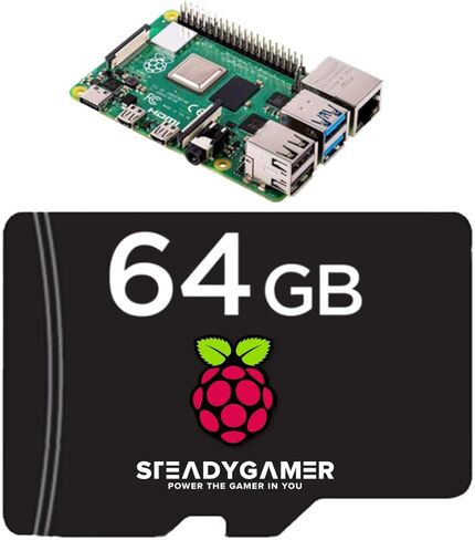 بطاقة Raspberry Pi سعة 32 جيجابايت محملة مسبقًا بنظام التشغيل Pi OS Micro SD | 5، 400، 4، 3ب+، 3أ+، 3ب، 2، صفر | متوافق مع جميع موديلات Pi | سطح المكتب (32 جيجابايت) in Saudi Arabia