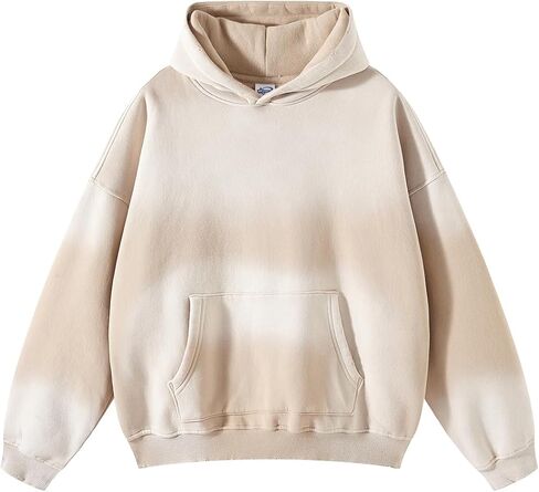 VFIVE UNFOUR Spray Retro Washed Hoodies Sweatshirts Fashion Pullover Hip Hop Multi-colour Top in Kuwait