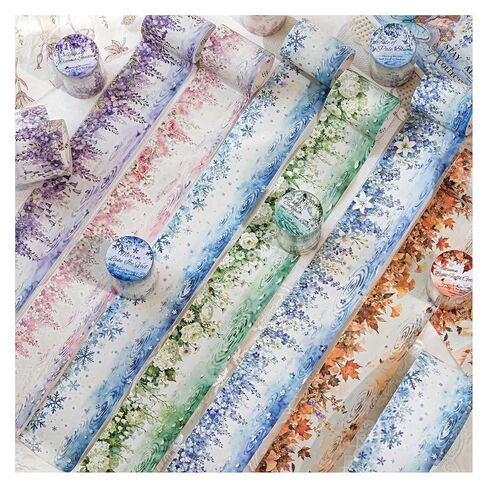 6 لفات من ملصقات شريط PET لمستلزمات اليومية، ملصقات يومية تحت عنوان المناظر الطبيعية للحديقة من أجل سجل القصاصات، لوازم المجلات غير المرغوب فيها، المخطط، الحرف اليدوية (المدينة) in Kuwait