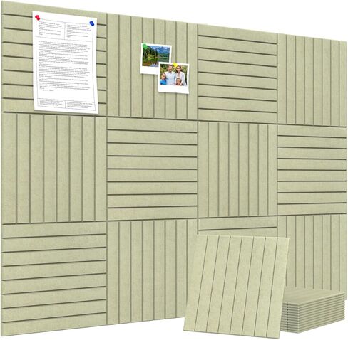 لوحة الفلين الكبيرة البديلة مقاس 48 بوصة × 36 بوصة، بلاط لوحة الإعلانات، مع 30 دبوس دفع، 60 علامة تبويب لاصقة، 12 حزمة من ألواح الجدران الشرائحية، لوحات الفلين للوحة لوحة دبوس الدفع للمكتب - سيج in Kuwait