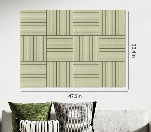 لوحة الفلين الكبيرة البديلة مقاس 48 بوصة × 36 بوصة، بلاط لوحة الإعلانات، مع 30 دبوس دفع، 60 علامة تبويب لاصقة، 12 حزمة من ألواح الجدران الشرائحية، لوحات الفلين للوحة لوحة دبوس الدفع للمكتب - سيج in Kuwait