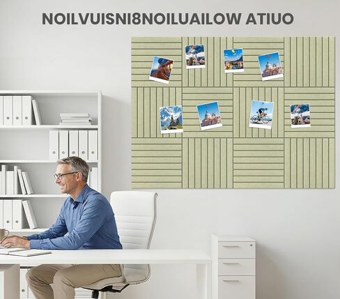 لوحة الفلين الكبيرة البديلة مقاس 48 بوصة × 36 بوصة، بلاط لوحة الإعلانات، مع 30 دبوس دفع، 60 علامة تبويب لاصقة، 12 حزمة من ألواح الجدران الشرائحية، لوحات الفلين للوحة لوحة دبوس الدفع للمكتب - سيج in Kuwait