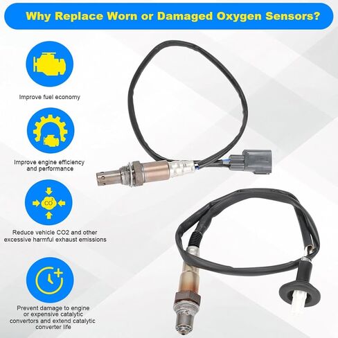 JDMON 2PCS O2 Oxygen Sensor Replacement for 2005-2008 Toyota Matrix, Corolla, Pontiac Vibe 1.8L Compatible with 234-9052, 234-4233, 88974015 in Saudi Arabia