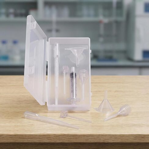 مجموعة إعادة تعبئة العطور، مكونة من 10 قطع من الكولونيا ومجموعة صنع العطور مع صندوق تخزين - تتضمن مضخة نقل، ومستخرج حقنة، وأقماع، وقطارة لإعادة تعبئة زجاجات السفر in Kuwait