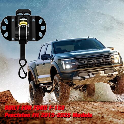 2pcs Retractable Ratchet Straps Compatible with Ford F-150 2015-2025, 10 Ft Truck Bed Mounted Ratchet Straps for Ford F-250/350/450/550 2017-2025 in Kuwait
