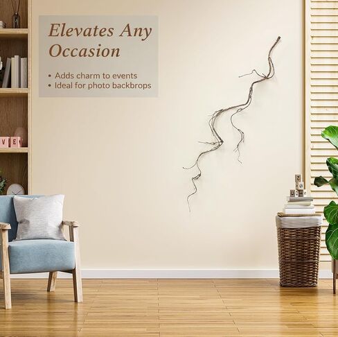 كروم اصطناعية قابلة للانحناء بطول 70 بوصة، كروم الزواحف الواقعية مع تصميم متعدد الفروع، نباتات معلقة على الحائط وهمية لفروع الغابة في الأماكن المغلقة وفي الهواء الطلق، وحفلات المهرجانات، وديكورات الغابة المسحورة in Kuwait