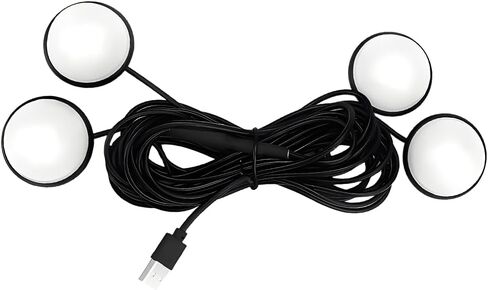 ضوء LED داخلي للسيارة مع منفذ USB، طقم مصابيح نيون محيطة 4 في 1 للسيارة، مصباح ليلي للديكور الداخلي للسيارة، عالمي لمعظم المركبات (أحمر) in Kuwait