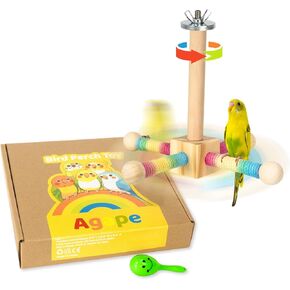 لعبة بيرش بيرش ، ببغاء 360 درجة ، لعبة الدوران التفاعلية ، وملحقات قفص الطيور للببغاوات الصغيرة والمتوسطة لإنفاق الطاقة ، والوقوف الخشبي للببغاوات cockatiels lovebirds conurs finches budgies in Kuwait