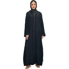 فستان عباية للنساء، عباية إسلامية بأزرار كاملة من قماش نيدا الفاخر - فستان طويل إسلامي متواضع بأكمام طويلة in Saudi Arabia