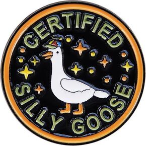 Silly Goose Enamel Pins Fun Pins for Backpacks, Clothes & Jewelry | Durable Enamel Metal Badges for Women & Men | Funny, Cute Accessories for Hats, Lanyards, Bags in Kuwait