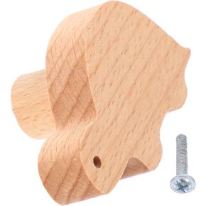 Cartoon Animal Wood Cabinet Pull Knobs, Solid Beech Cupboard Handles with Screws, Nursery Dresser Door Knobs for ’ Room Furniture in Kuwait