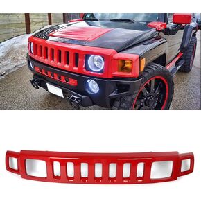 الشبكة الأمامية متوافقة مع 2006-2010 Hummer H3 غطاء المصد الأمامي مصبغة الوجه شريط شل إدراج الجمعية ماتي الأسود استبدال ل 15834196 HU1200100 in Kuwait